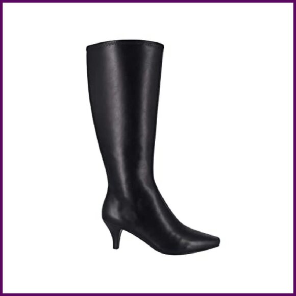Knee-High Boots with Memory Foam, Wide Width, 2 1/4" Heel - Picture 3 of 7
